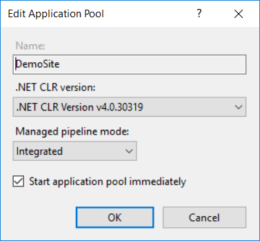 Selecteer in de .NET CLR-versielijst .NET CLR v4.0.30319 en klik op OK.