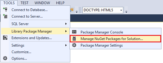 ASP.NET foutafhandeling - NuGet-pakketten voor oplossing beheren
