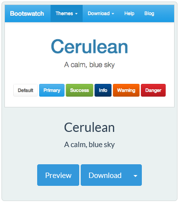 Gebruikersinterface en navigatie - Cerulean-thema