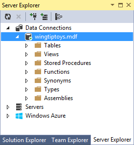 Gebruikersinterface en navigatie - Server Explorer