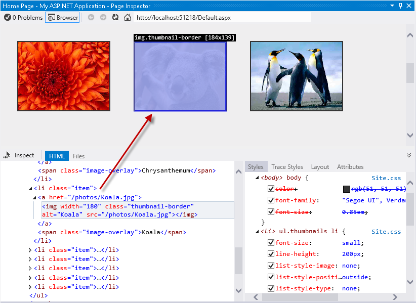 Een HTML-element selecteren op de pagina