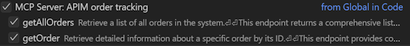 Scherm van het selecteren van hulpmiddelen in Visual Studio Code.