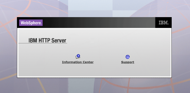Schermopname van de pagina IBM WebSphere Integrated Solutions Console.
