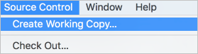 Schermopname van het toevoegen van een lokale Git-opslagplaats aan een bestaand Xcode-project.