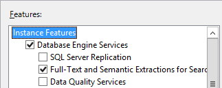 Schermopname van SQL Server-functies.
