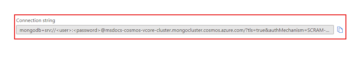 Schermopname van de verbindingsreeksreferentie voor een cluster.