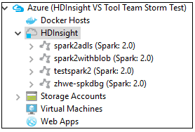 HDInsight Spark-clusters in Azure Explorer3.