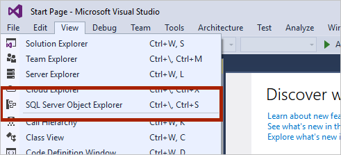 SQL Server-objectverkenner