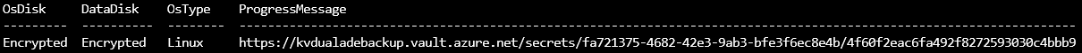 Algemene versleutelingsinstellingen voor dubbele pass via de Azure CLI