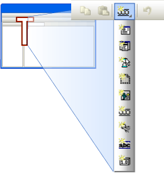 Voorbeeld van CMFCDropDownToolbar.