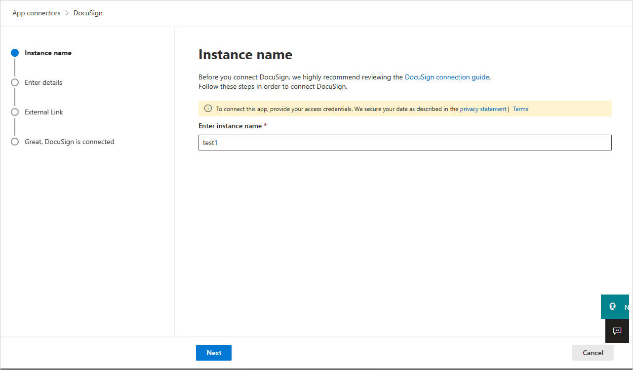 Verbinding maken met DocuSign.