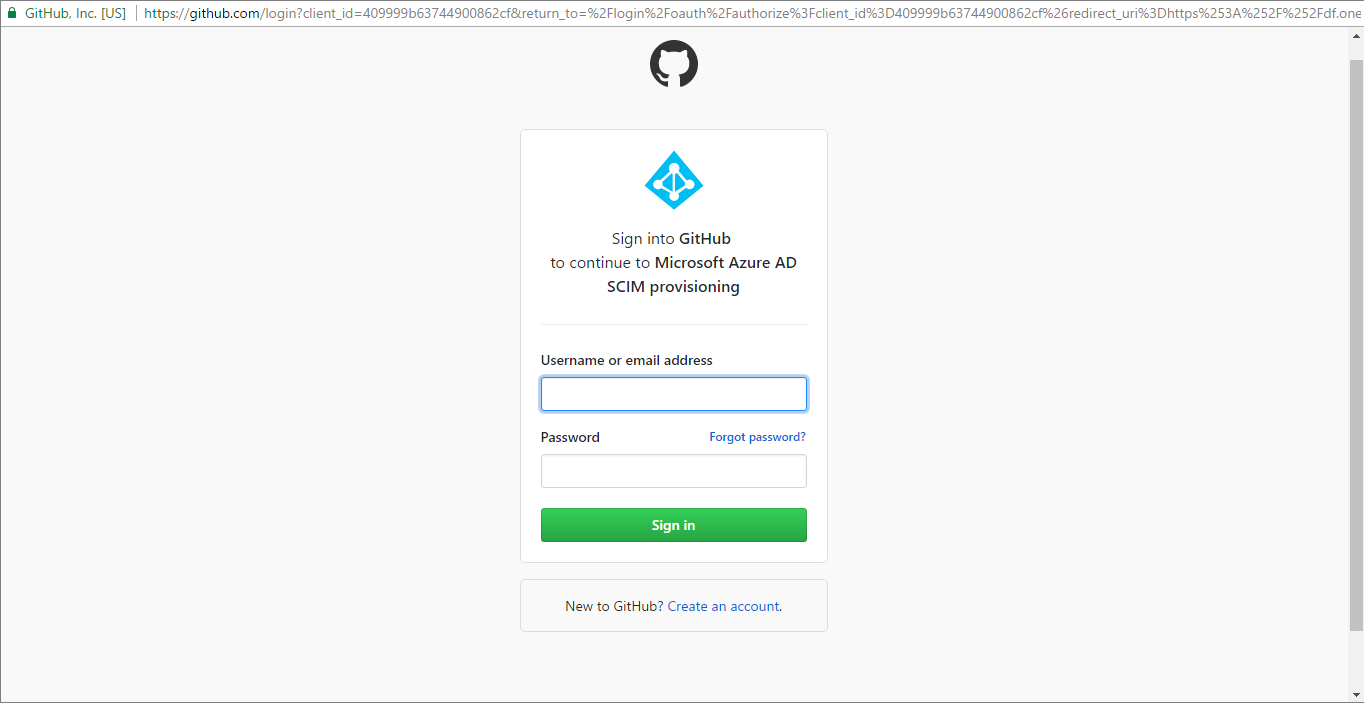 Screenshot toont de aanmeldingspagina voor GitHub.