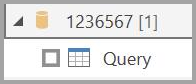 Schermopname van het tabelpictogram waarin wordt weergegeven dat directe query niet wordt ondersteund.