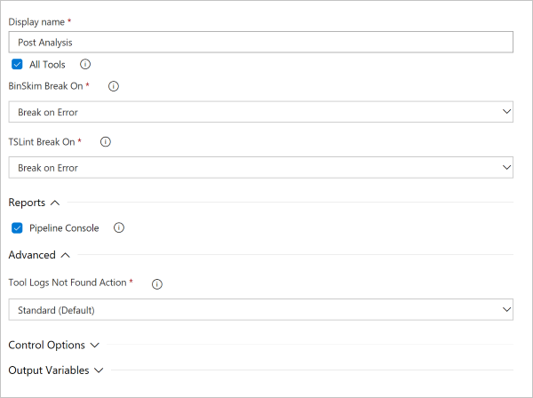De Post-Analyse build-taak configureren