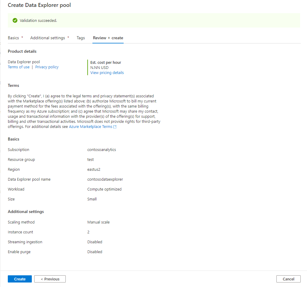 Nieuwe Data Explorer-pool maken in Synapse Studio