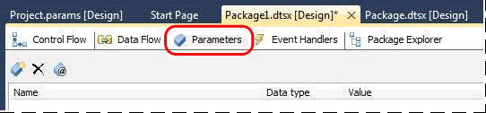 Tabblad Pakketparameters van tabblad Pakketparameters