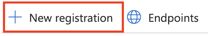 Schermopname van de nieuwe registratieknop van Microsoft Entra ID in Azure Portal.