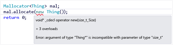 Visual C++ foutonderstrepingen