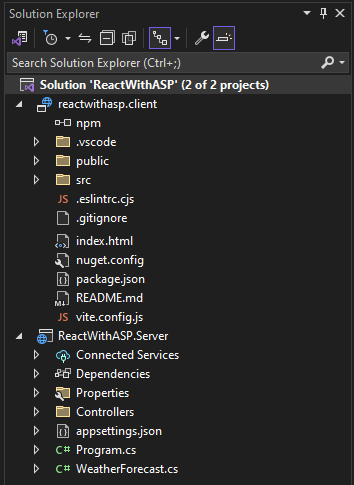 screenshot van Solution Explorer.
