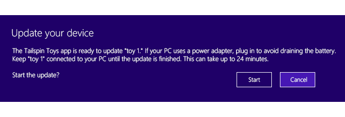 Windows Store-apparaat-apps kunnen apparaatupdates, zoals firmware-updates, op de achtergrond uitvoeren.