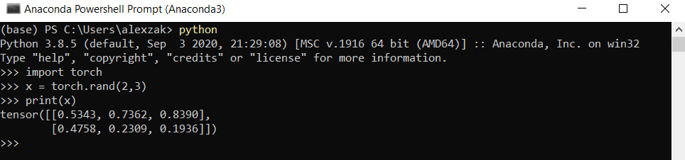 Pytorch-functionaliteit controleren