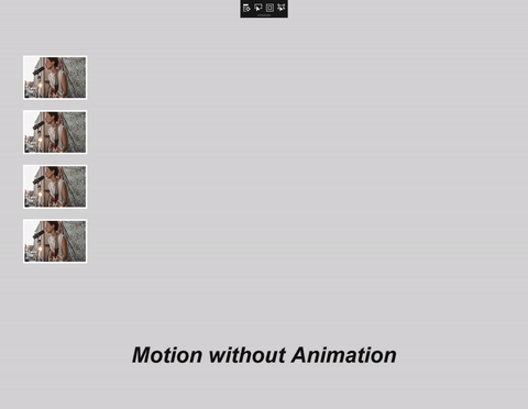 Beweging schalen zonder animatie