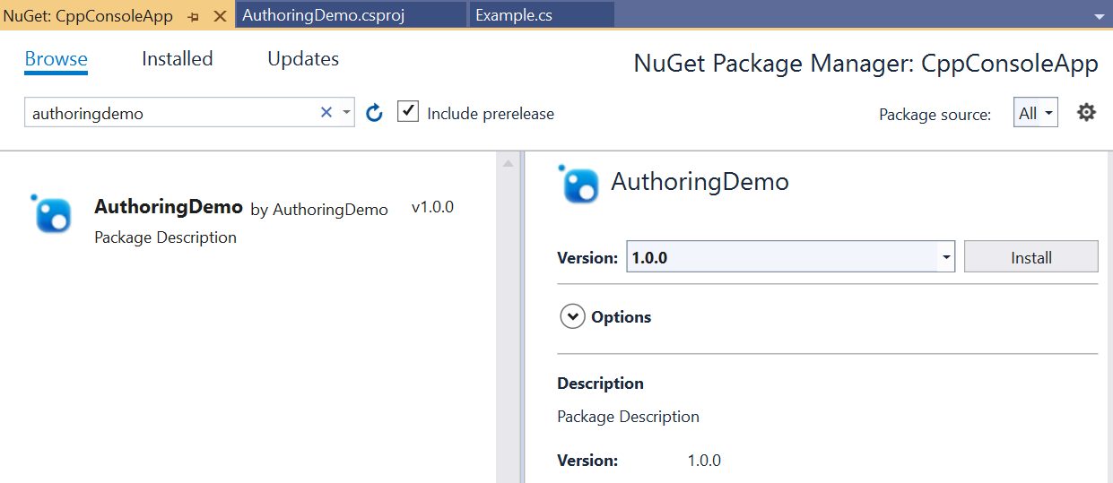 NuGet-pakket installeren