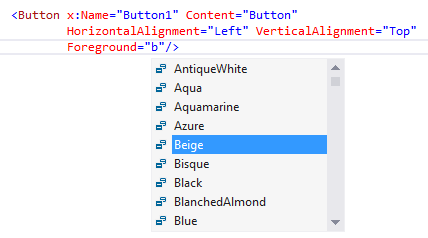 Intellisense in XAML deel 2