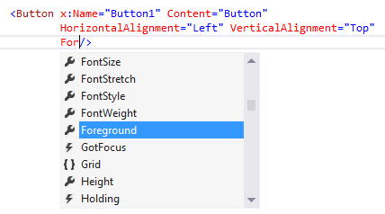 Intellisense in XAML deel 1