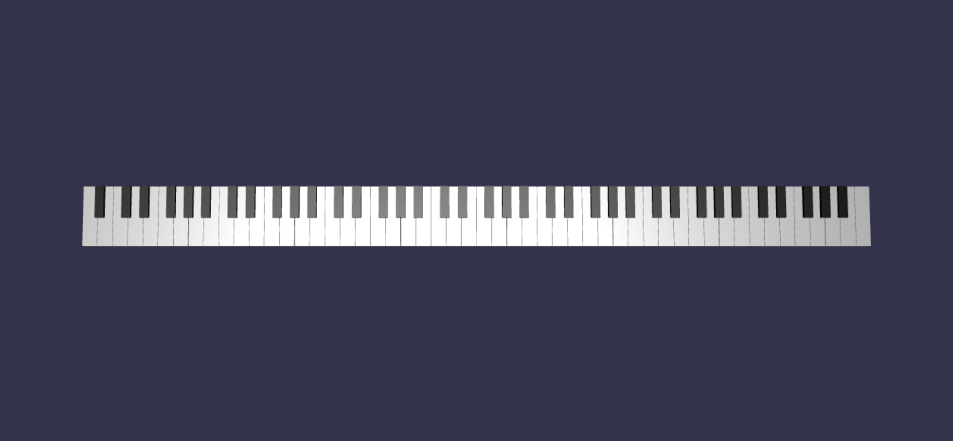 Volledige pianotoetsenbord mesh