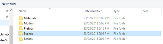 Hoofdstuk 7- De twee Unity-scènes instellen