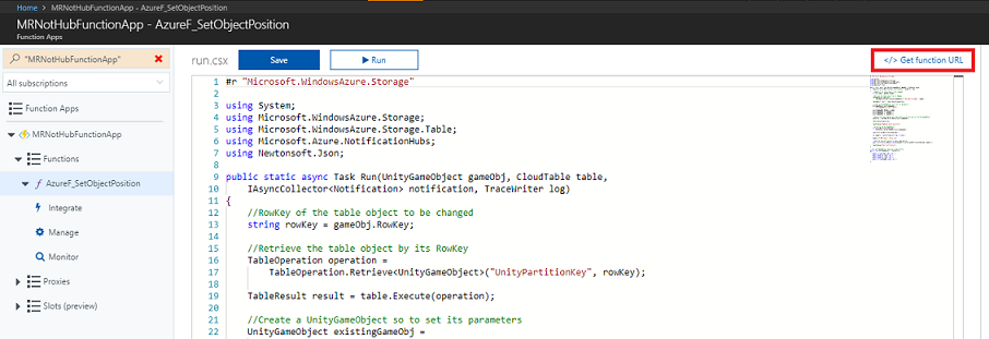 functie-URL ophalen