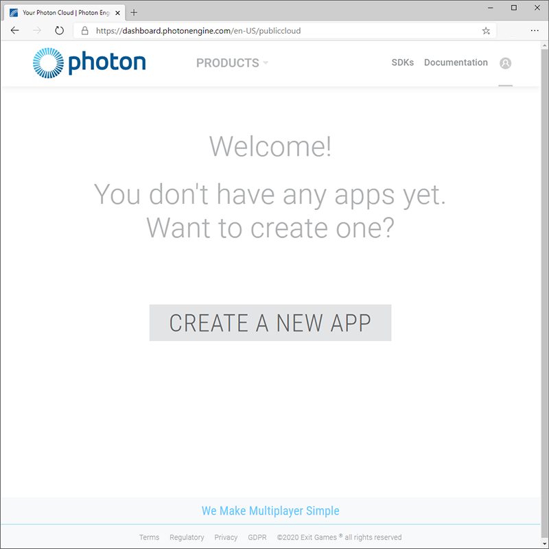 Welkomstpagina van fotondashboard