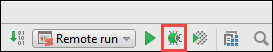 No IntelliJ IDEA, selecione o botão Executar Depuração.