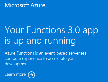 Página inicial do aplicativo de funções