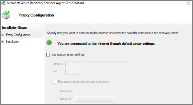 Configuração de Proxy