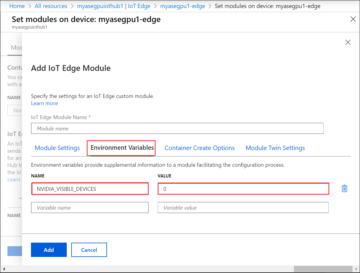 Configurar módulo para usar a GPU&nbsp;11