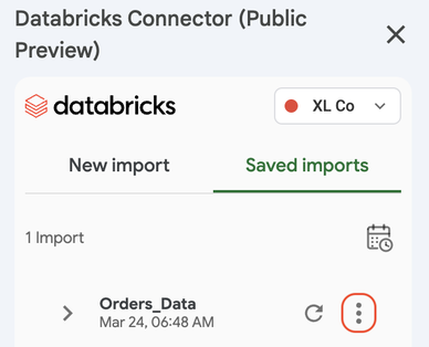 Gerenciar dados importados do Databricks no Google Sheets
