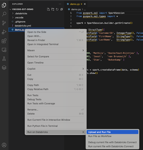 Fazer upload e executar arquivo do menu de contexto
