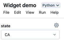Interagir com o widget