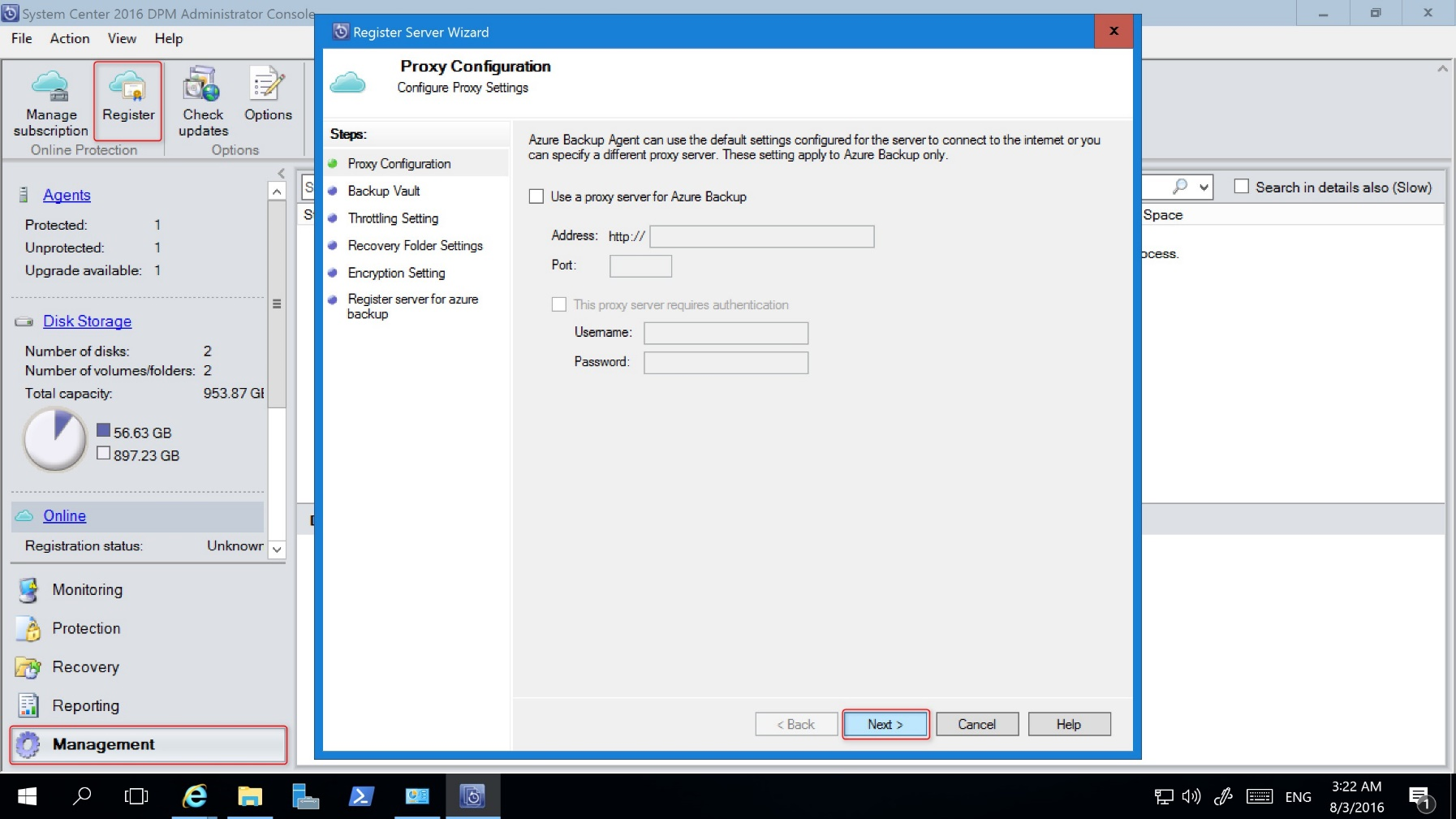 Configuração de Proxy