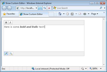 Um Editor HTML personalizado