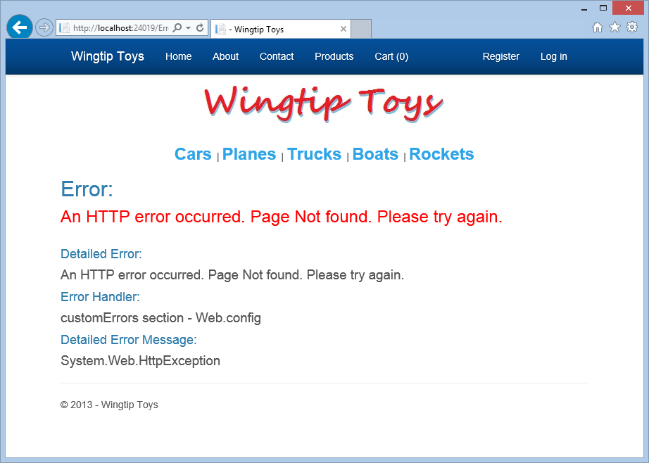 Tratamento de Erro ASP.NET – Erro de Página Não Encontrada