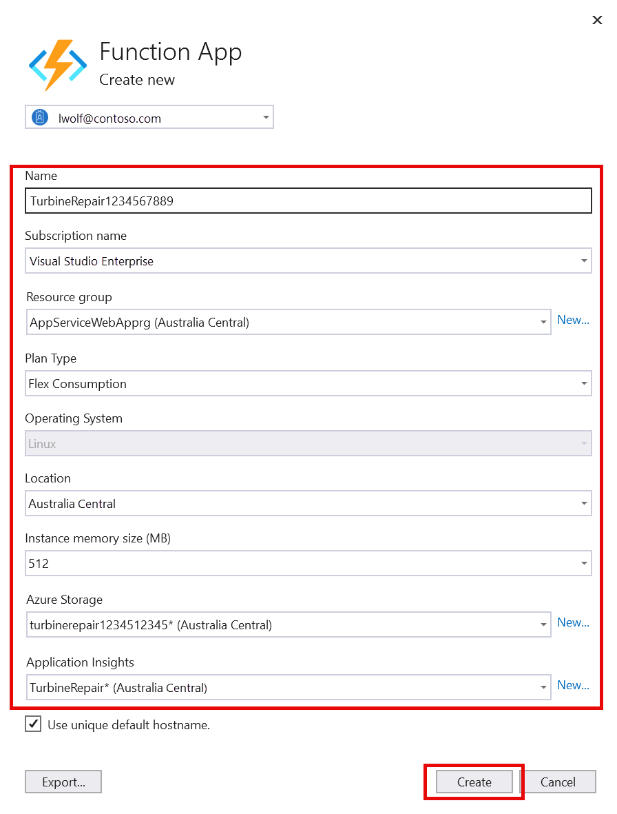 Criar um novo aplicativo de funções no Azure com Armazenamento