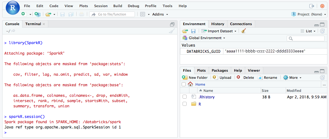 Sessão do RStudio Open Source Edition
