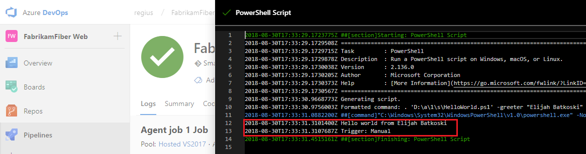 Criar um log resumido de script do PowerShell