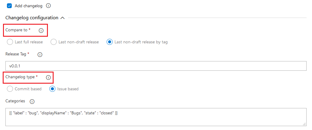 Captura de tela mostrando a tarefa de lançamento do GitHub com as seções 