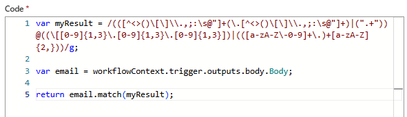 Captura de tela mostrando o fluxo de trabalho concluído do aplicativo de lógica de consumo.