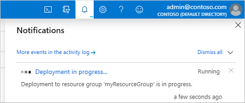 Notificação no centro de administração do Microsoft Entra sobre a implantação em andamento