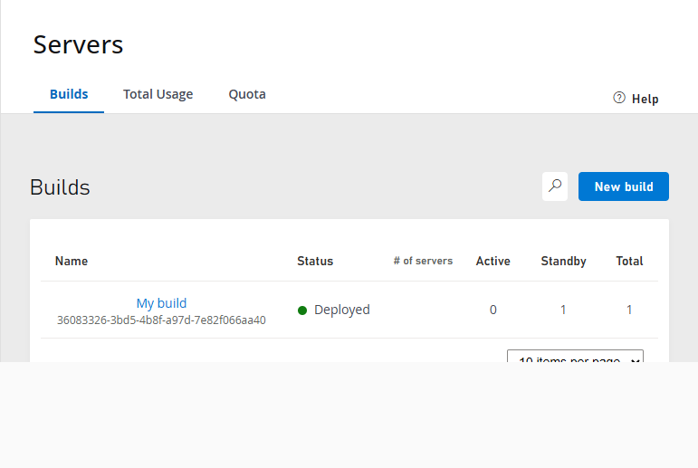 Successful deployment of build with standby machines